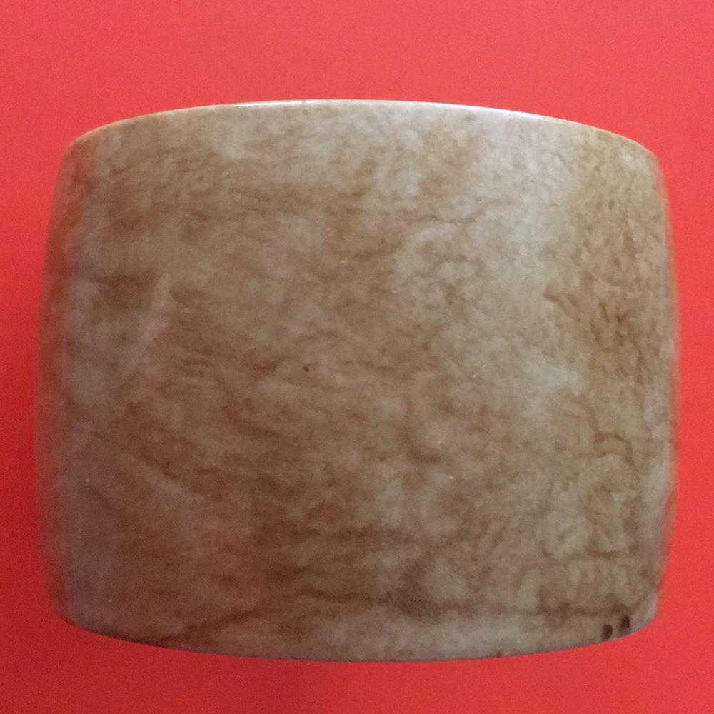 Vintage wood thick bracelet unique